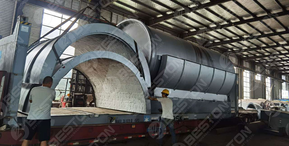 BST-J40 Beston Biochar Machine Shipped to Spain